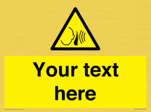 Custom warning sudden loud noise